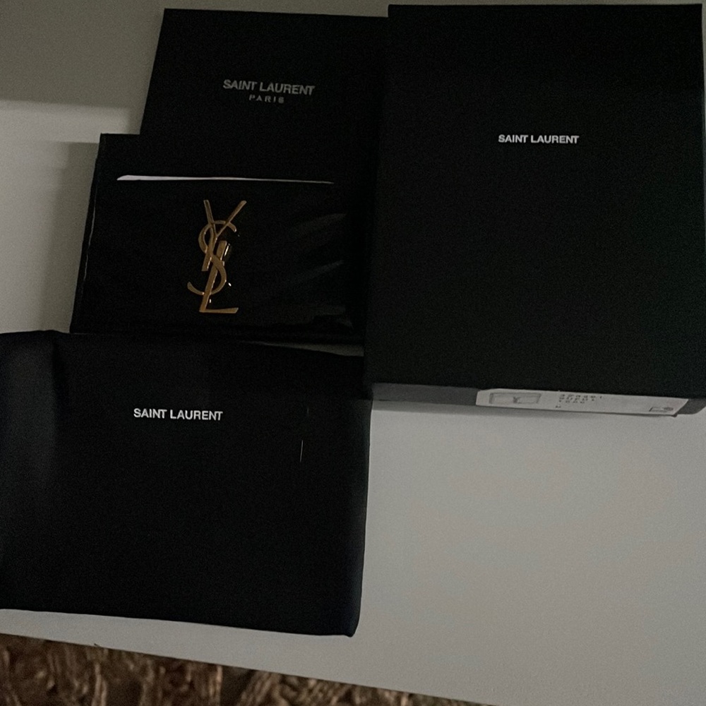 BRAND NEW YSL Patent Leather Card Holder